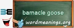 WordMeaning blackboard for barnacle goose